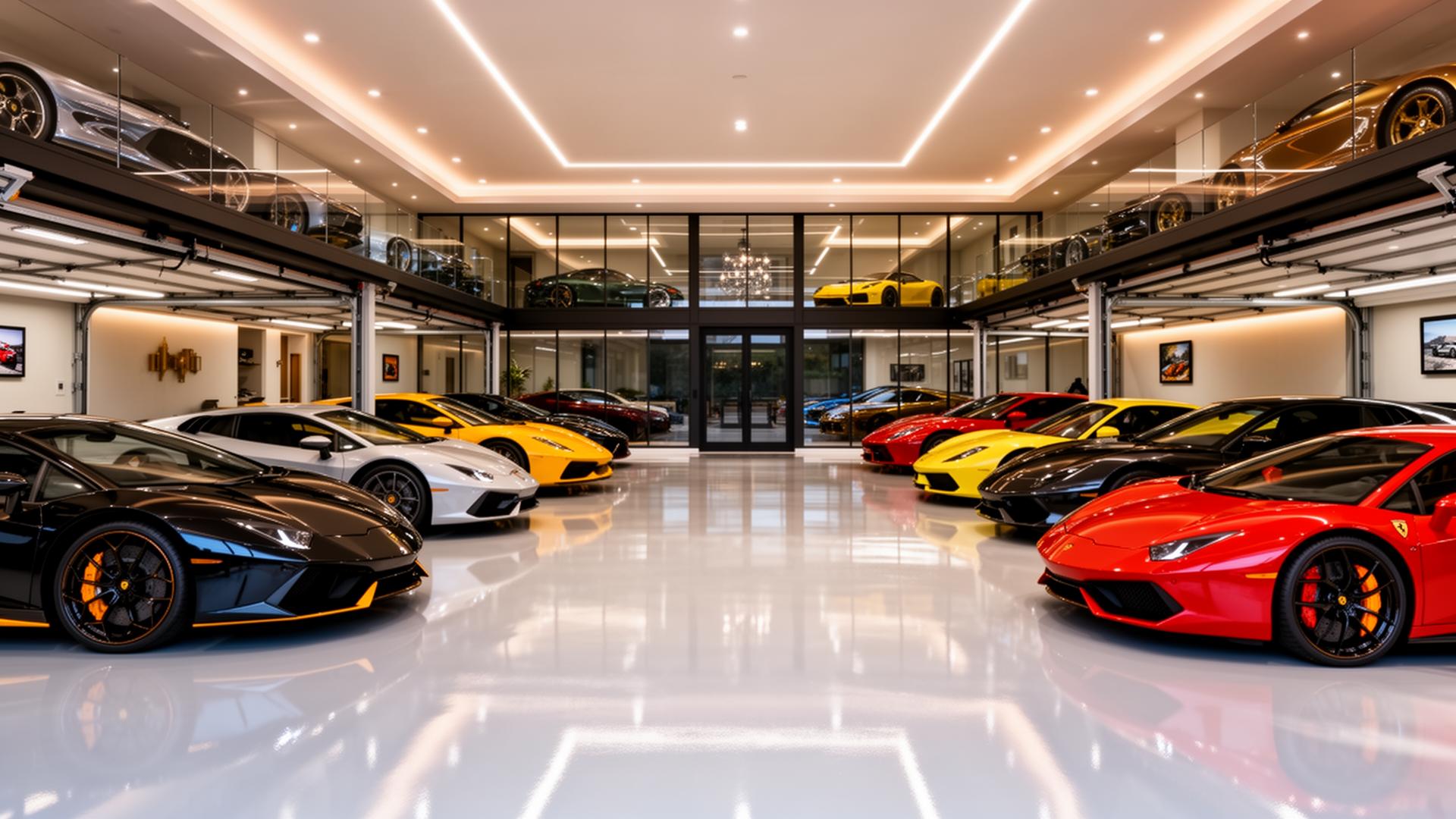 Luxury Exotic Car Garage Showroom