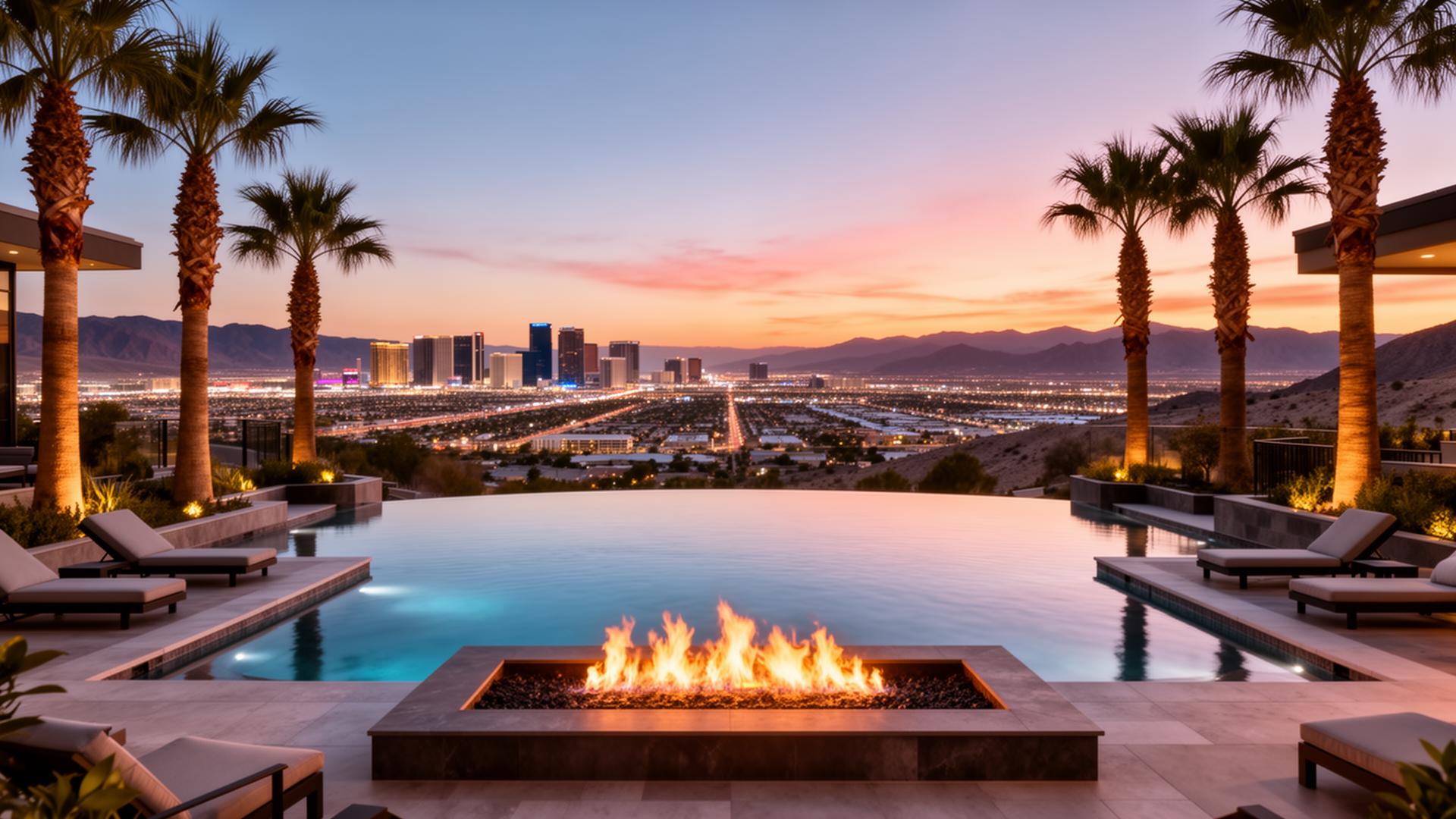 Luxury Infinity Pool Overlooking Las Vegas