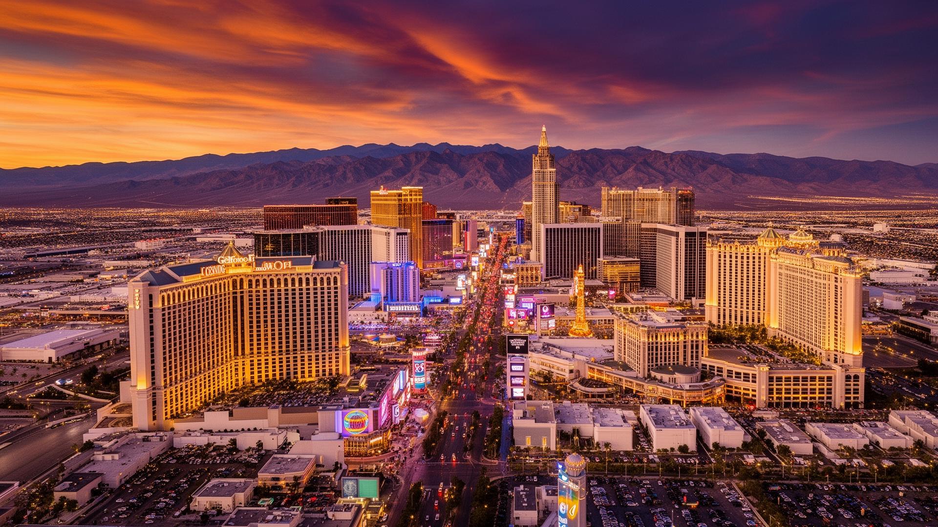 Las Vegas Strip Skyline at Twilight